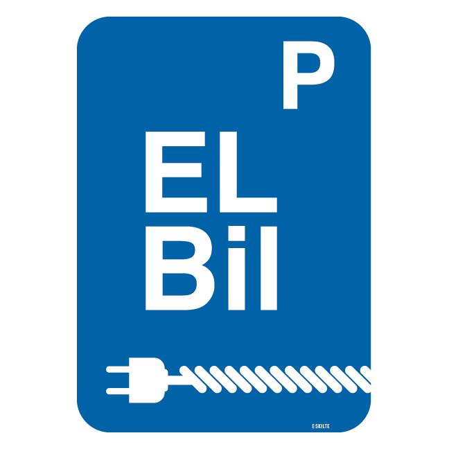 P El bil skilt