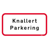 Knallert parkering. Skilt