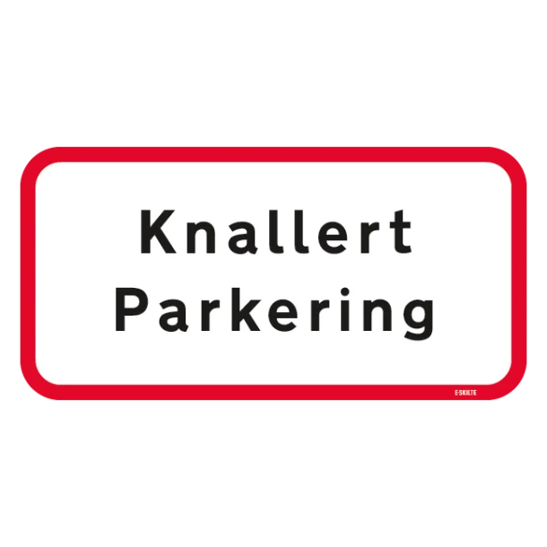 Knallert parkering. Skilt