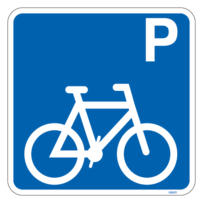 P cykler. Piktogram skilt
