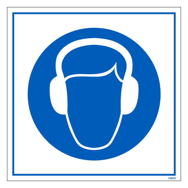 Wear Ear Protection Påbudsskilt