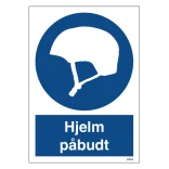 Påbudsskilt - Hjelm påbudt