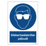 Sikkerhedsbriller påbudt Påbudsskilt