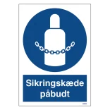 Sikringskæde påbudt skilt