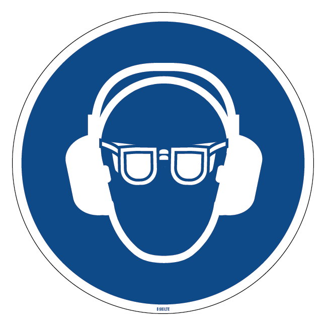 Høre- og øjenværn påbudt påbudsskilt