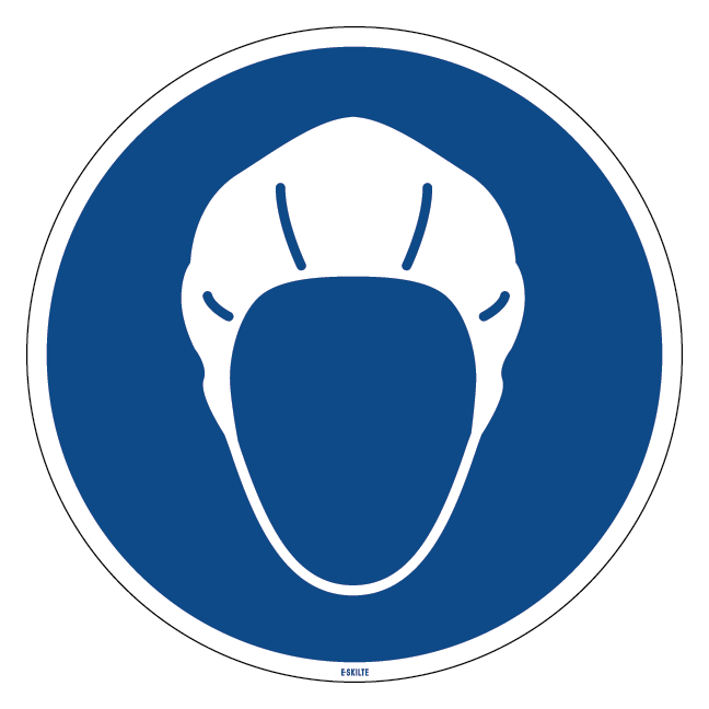 Hårnet påkrævet påbudsskilt