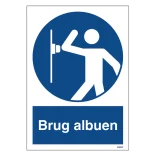 Brug albuen påbudsskilt