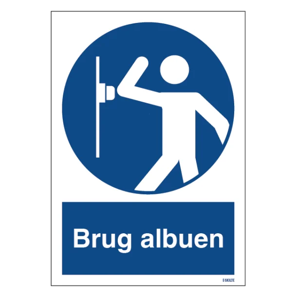 Brug albuen påbudsskilt