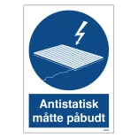 Antistatisk måtte påbudsskilt