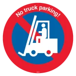 No truck parking! P forbudsskilt