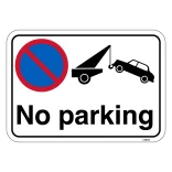 No parking. Parkeringsforbudt skilt