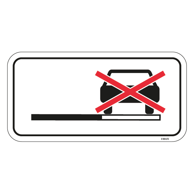 Ingen parkering i rabatten. Parkeringsskilt