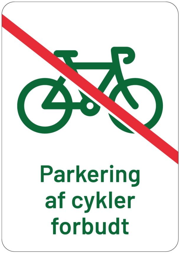 parkering af cykler forbudt