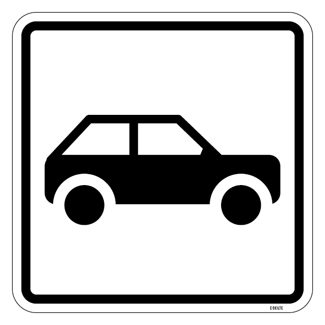Bil - piktogram skilt