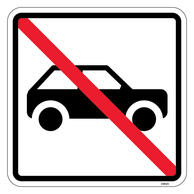 Bil forbud - piktogram skilt