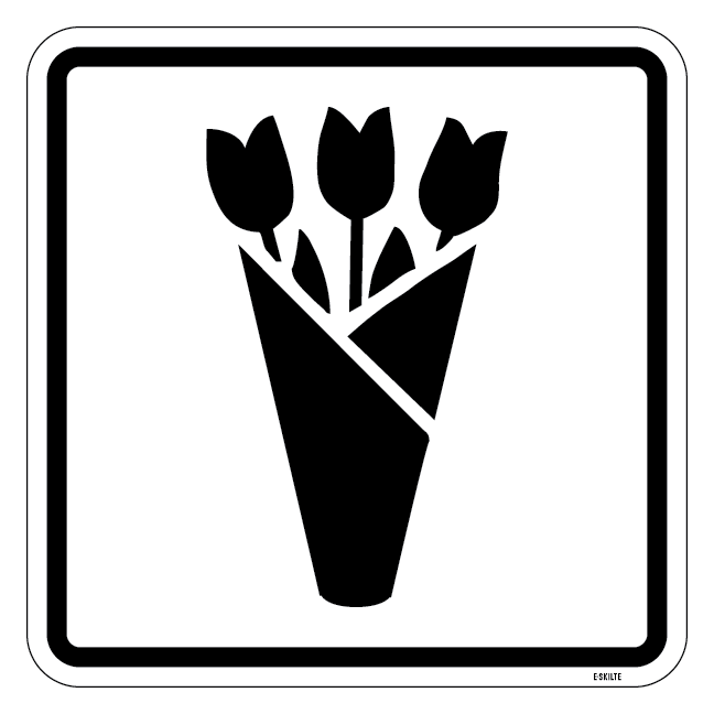 Blomster - Piktogram skilt
