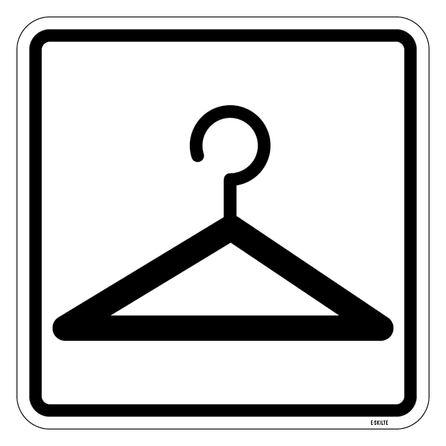 Garderobe - piktogram skilt