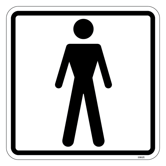 Herre piktogram skilt