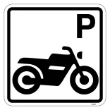 Motorcykel P - piktogram skilt