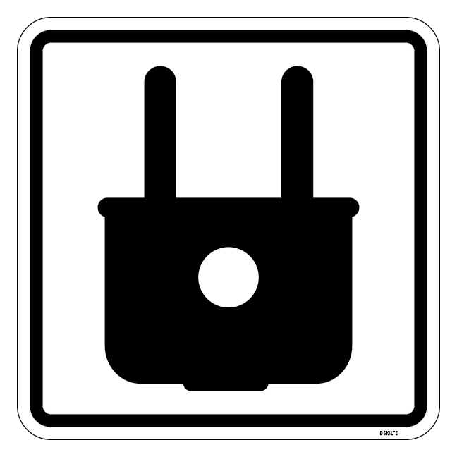 Stikkontakt - piktogram skilt