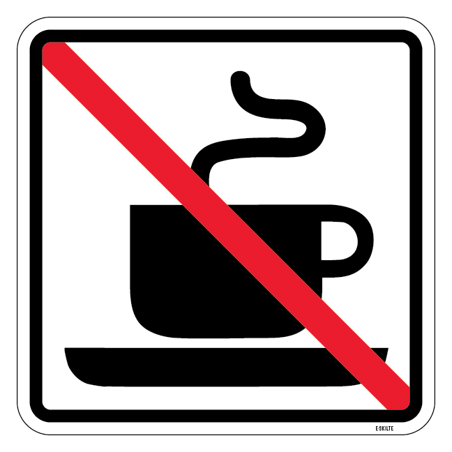 Varmdrik forbud - piktogram skilt