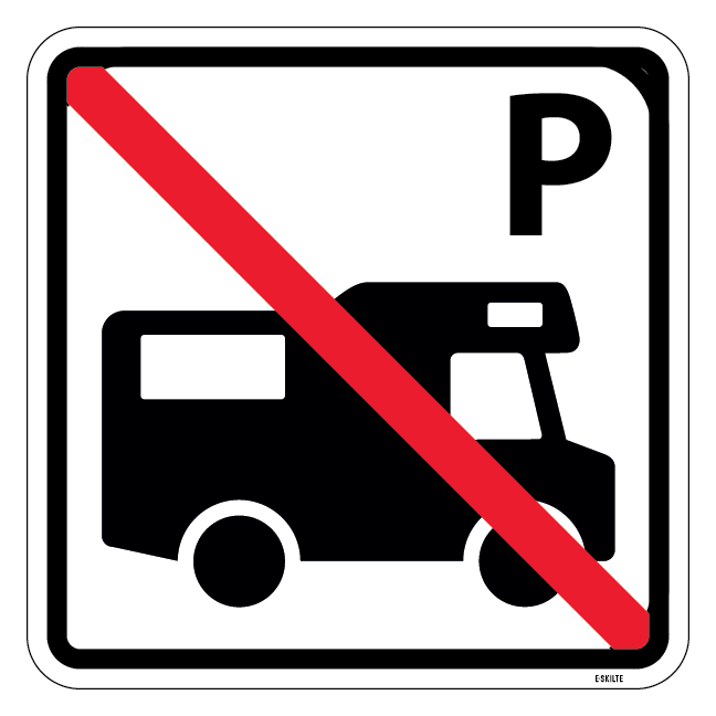 Autocamper P parkering forbudt skilt