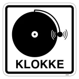 Klokke - piktogram skilt