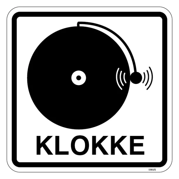 Klokke - piktogram skilt