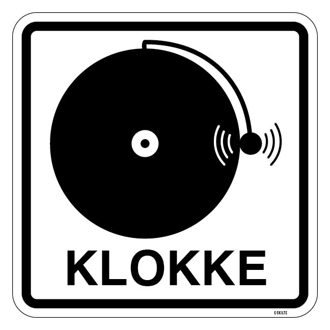 Klokke - piktogram skilt