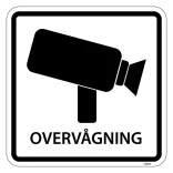 Overvågningsskilt - Piktogram