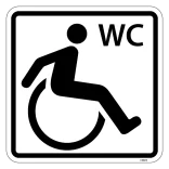 Handicap WC piktogram skilt