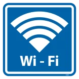 Wi-Fi Blå piktogram. Piktogram skilt