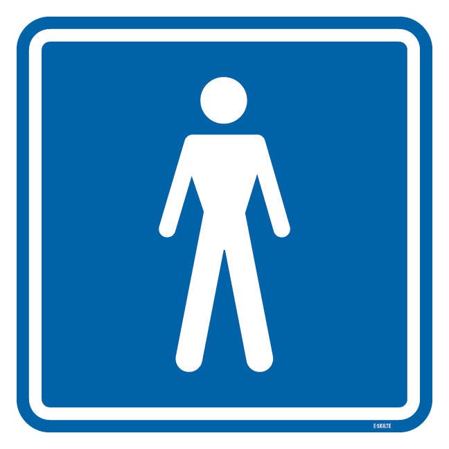 Herre toilet piktogram. skilt