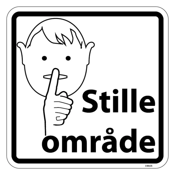 Stille område Skilt