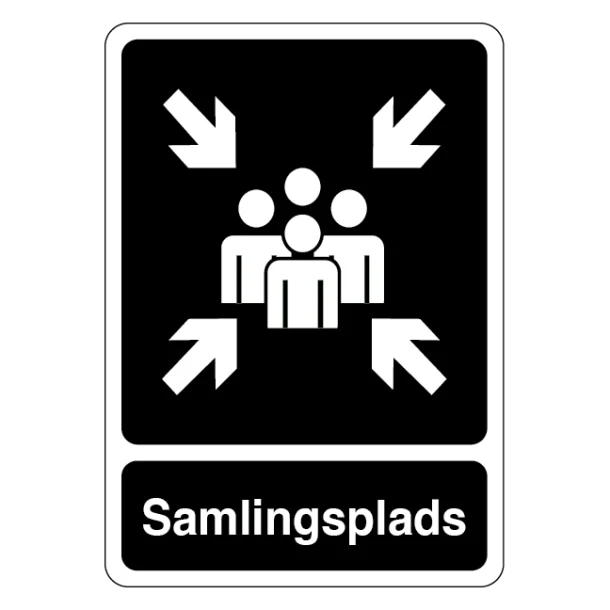 Samlingsplads Sort Piktogram skilt