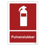 Pulverslukker piktogram skilt