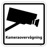 Kameraovervågning piktogram. skilt