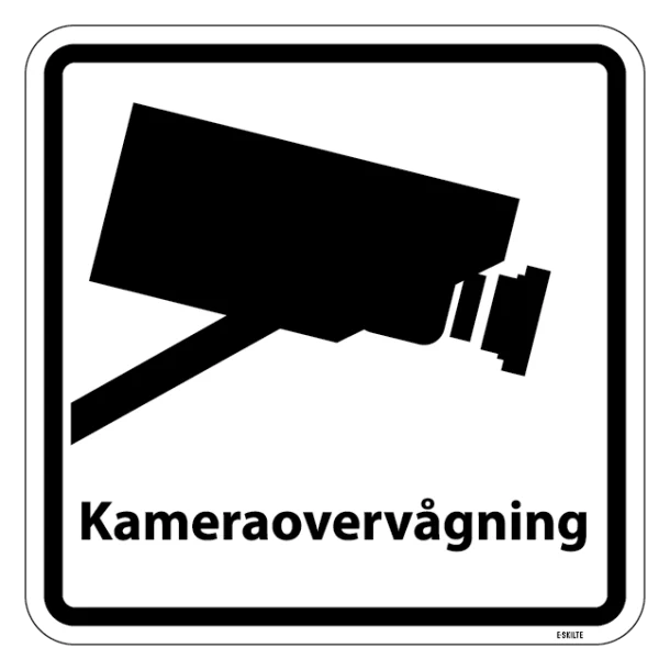 Kameraovervågning piktogram. skilt