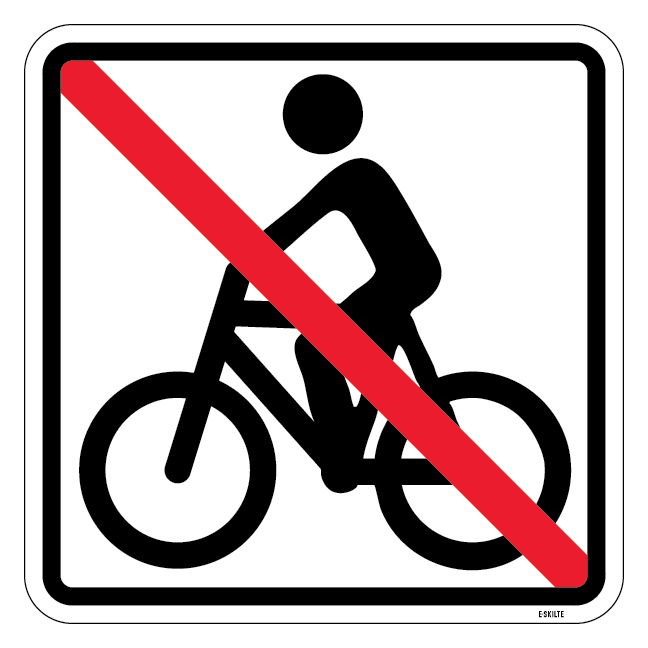 Cykel forbud Piktogram skilt