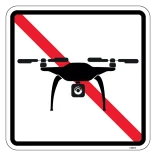 Droneflyvning forbudt skilt