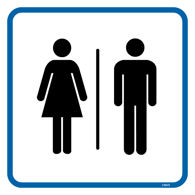 Dame mand Toilet Piktogram skilt