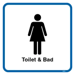 Toilet & bad damer Piktogram skilt