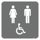 Dame mand handicap toilet Piktogram skilt