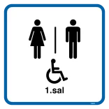 Dame mand Handicap Toilet Piktogram skilt