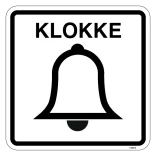 Klokke. Piktogram skilt