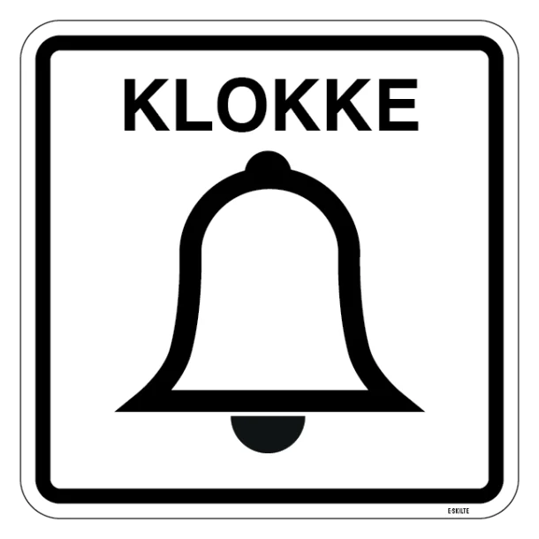 Klokke. Piktogram skilt