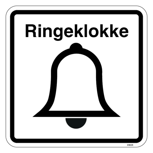 Ringeklokke. Piktogram skilt