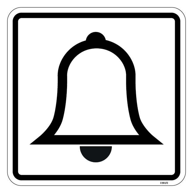 Klokke. Piktogram skilt