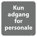 Kun for personale . Piktogram skilt