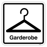 Garderobe. Piktogram skilt